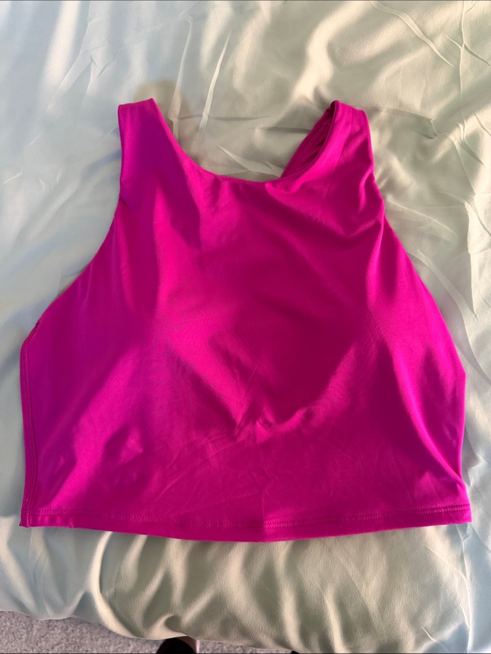 Athleta Hot Pink Seamless Crop Sports Bra small S15